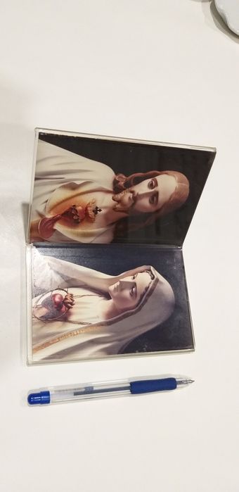 Acrílico com imagens religiosas