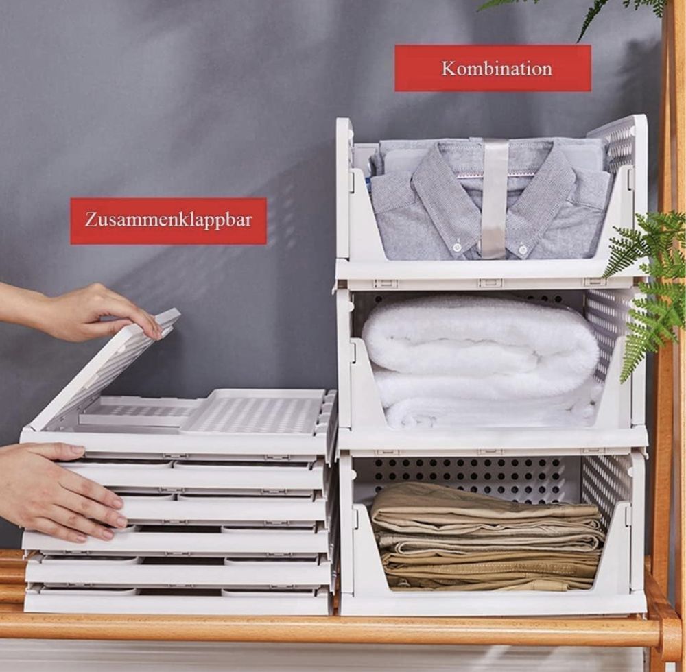 Nowa plastikowa skrzynka,pudełko,organizer,regał,kosz na ubrania,5 szt
