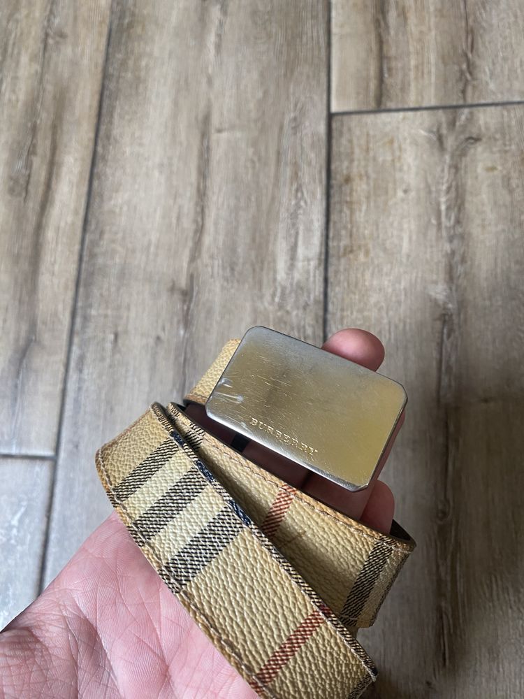 Оригінальний ремінь від burberry london, в клітинку ремінь барберрі
