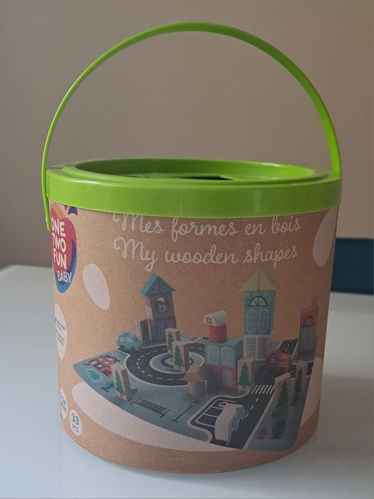 Jogo de empilhar de madeira - Mes formes en bois (muito bom estado)