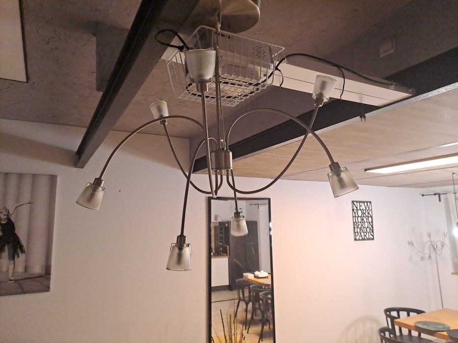 Lampa wisząca IKEA KRYSSBO z żarówkami LED i transformatorem