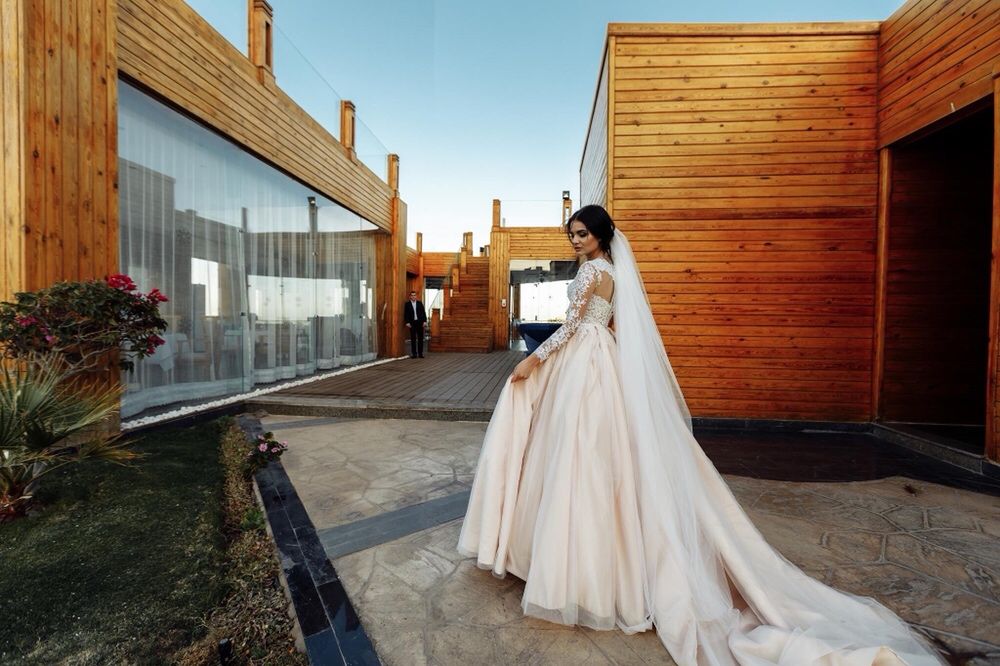 Свадебное платье весільна сукня со шлейфом трансформируется в рыбку