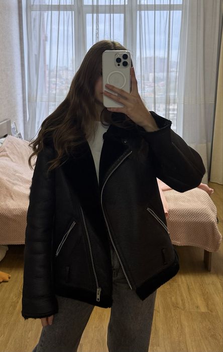 Дубленка женская объемная зимняя
