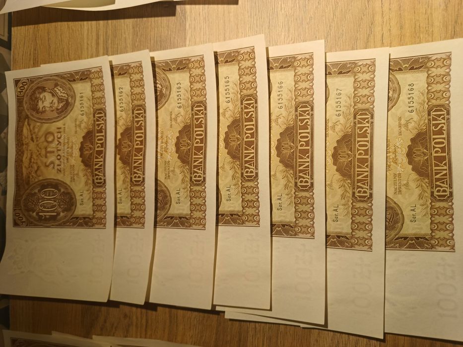 Stare banknoty o nimale 100 zł