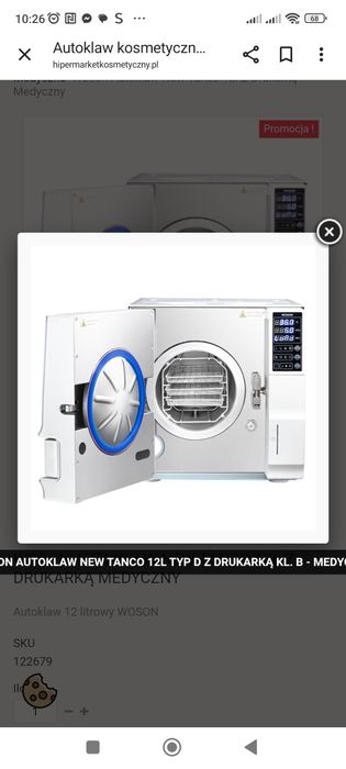 Autoklaw 12l. Z drukarką klasy B