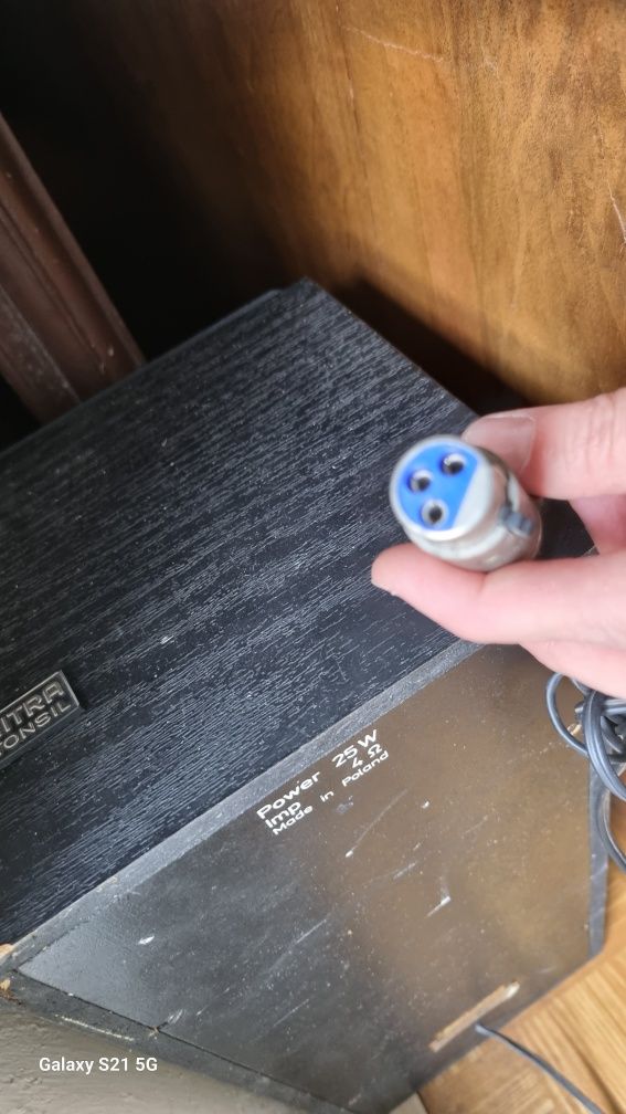 Głośnik Unitra Tonsil z 1985 r PRL plus kabel z profesjonalną końcówką
