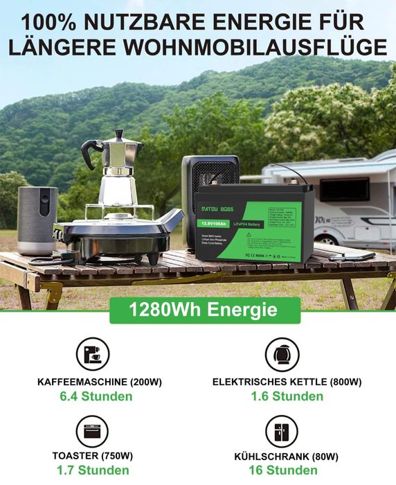 Аккумулятор LiFePO4 12,8V 100Ah с BMS, DATOU BOSS