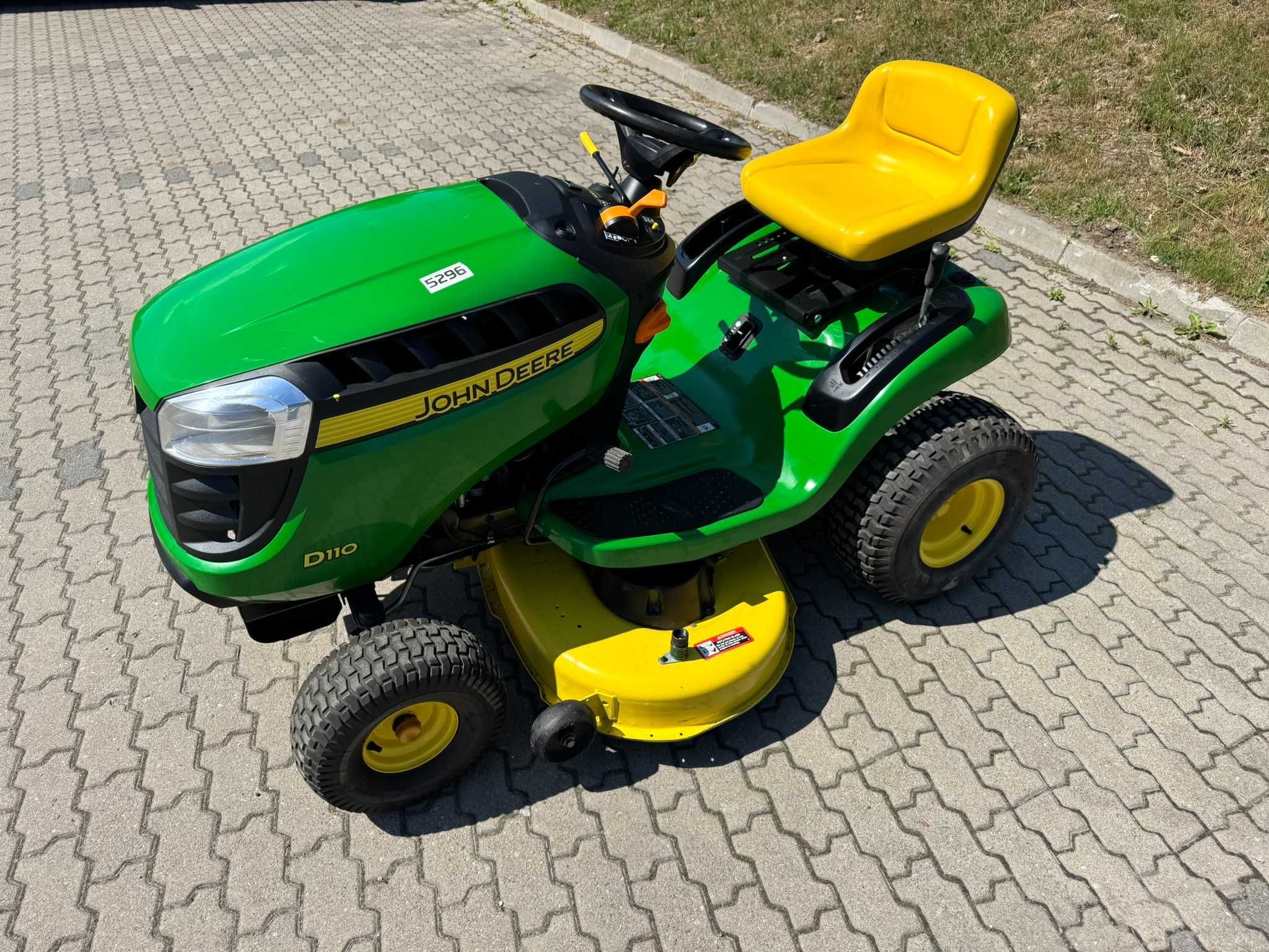 Traktorek kosiarka John Deere D110 19KM B&S PŁUG + Przyczepka z USA