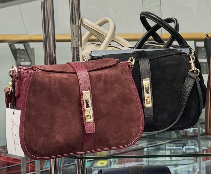 Сумка замшева  бордо шоколад чорна Замшевая сумка рыжая коричневая