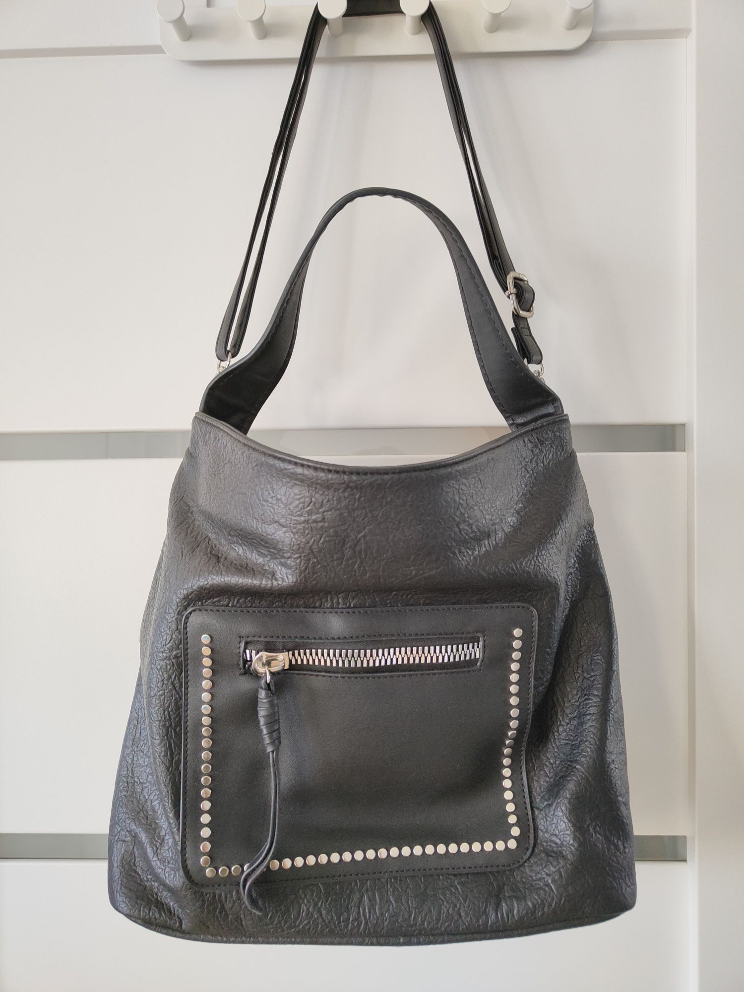 Czarna torba torebka shopper CCC