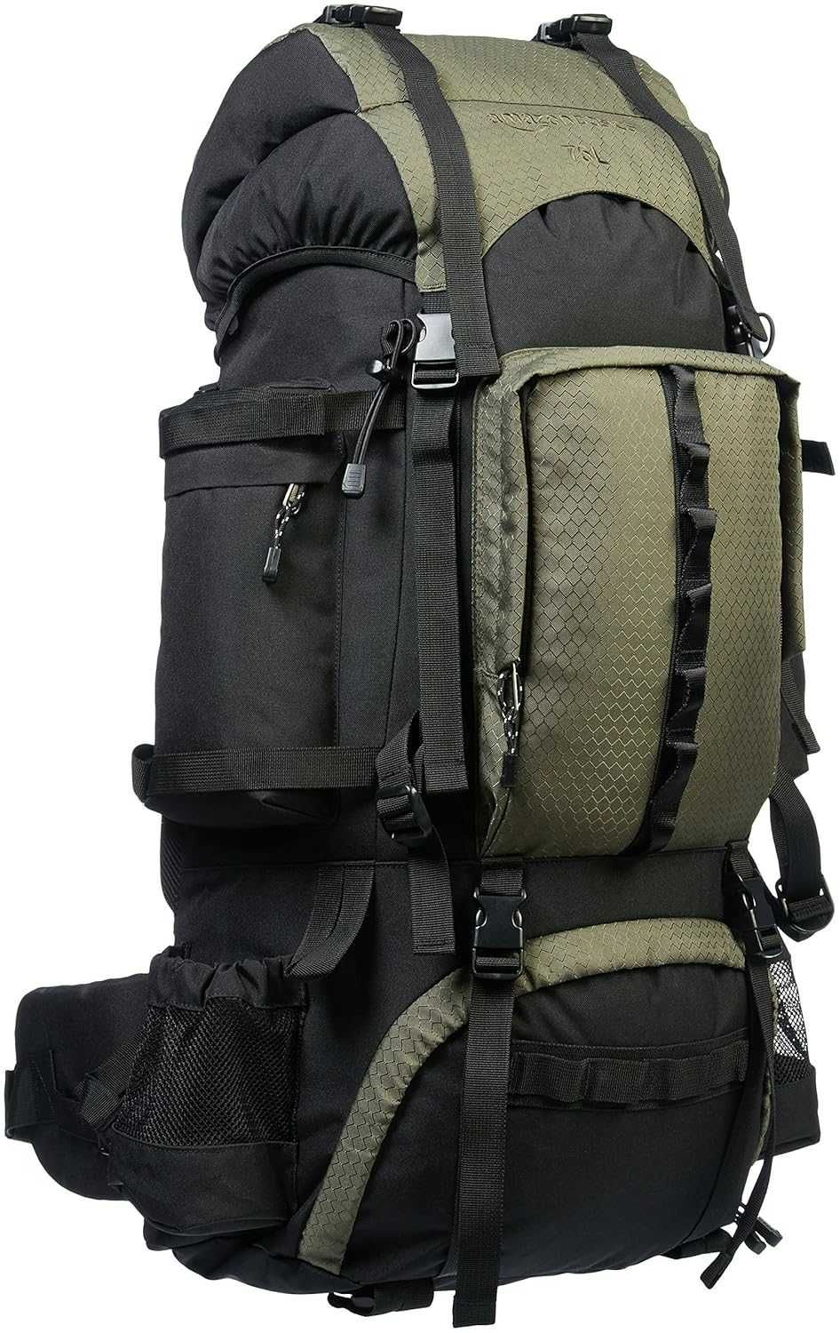 Туристичний рюкзак Amazon Basics 75 л каркасом та дощовиком