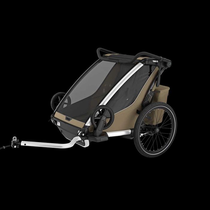 Przyczepka rowerowa THULE Cross 2 Double Faded Khaki / 1 lub 2 osobowa