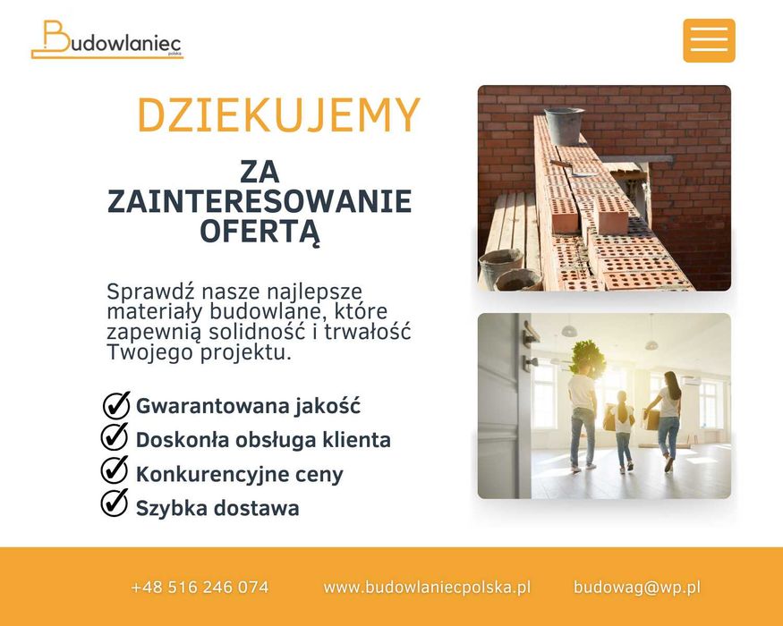Pustak ceramiczny porotherm LEIER 30 P+W PLAN szlif dost. Kraków HDS