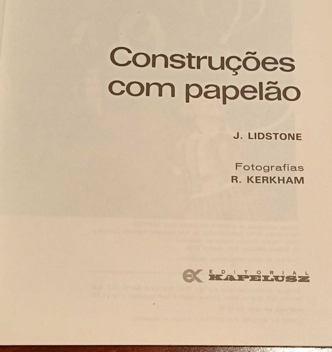 Construções com Papelão - livro Muito Raro