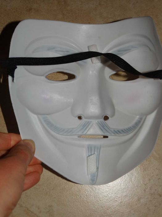 Maska Vendetta Anonymous plastikowa biała