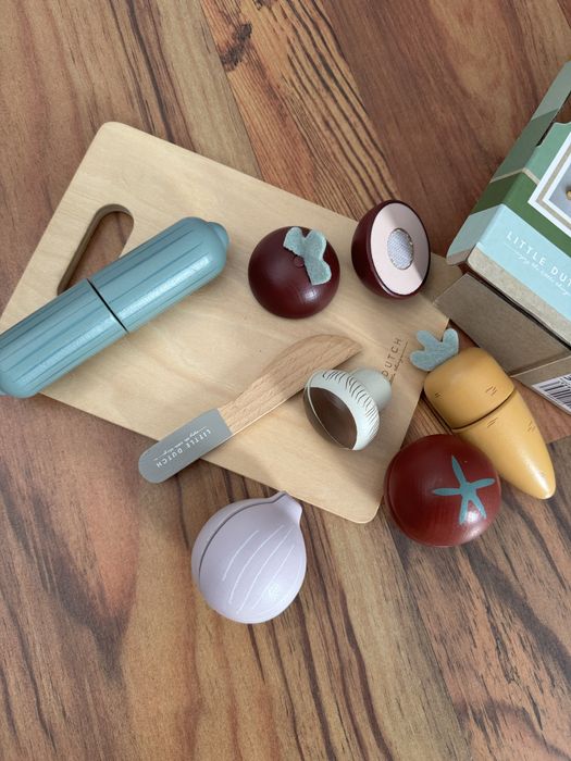 Drewniane warzywa do krojenia znanej marki Little Dutch