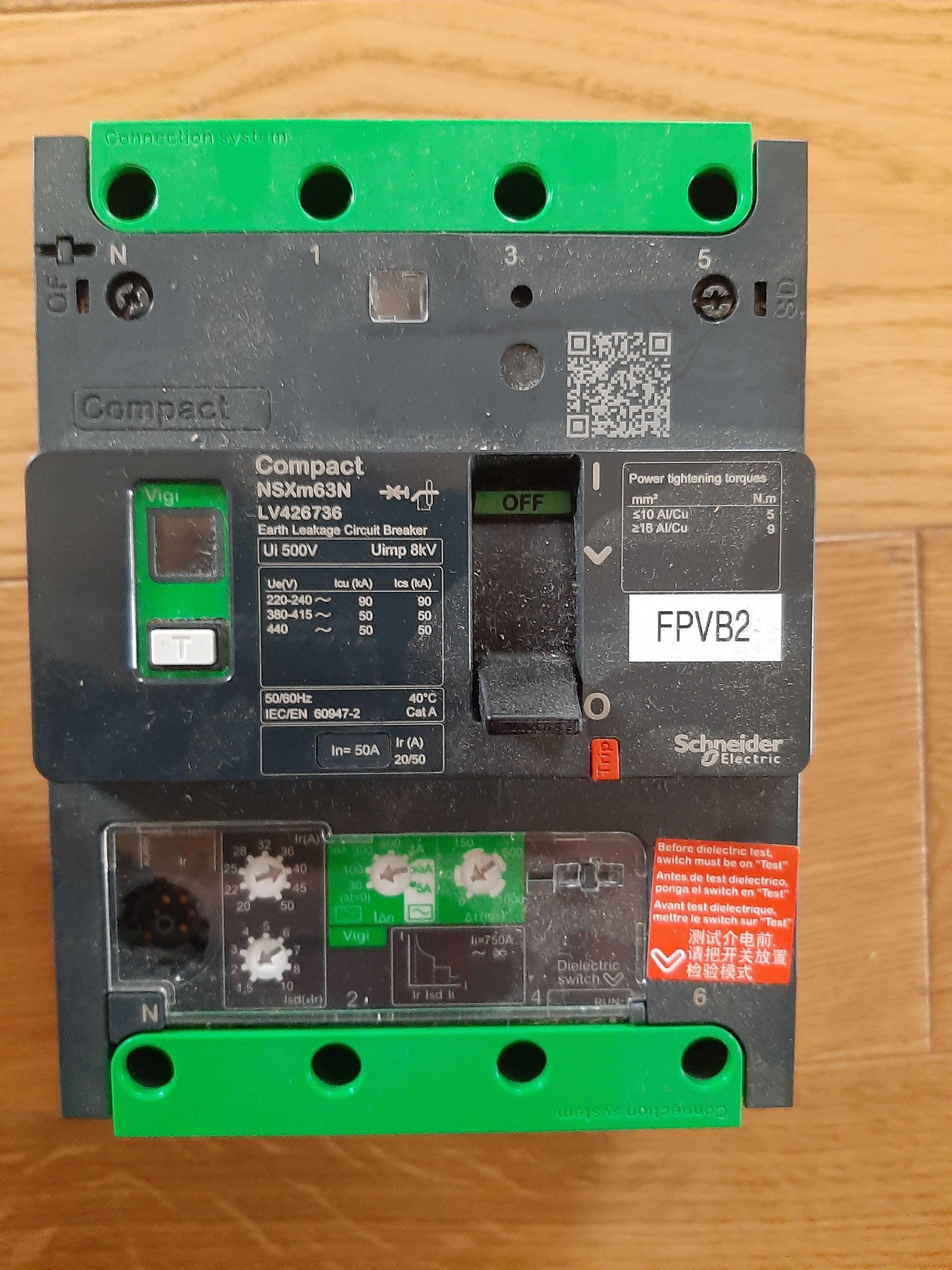 Wyłącznik Compact NSXm63N 50kA50D 4P Vigi LV42673/6 Schneider Electric