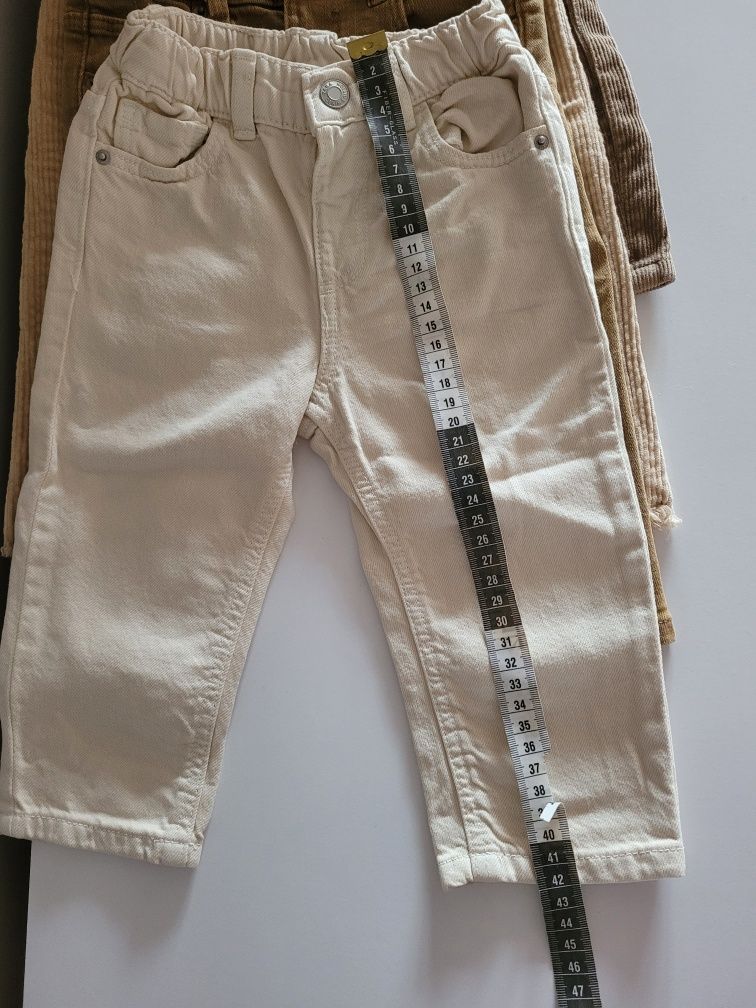 Spodnie jeansy sztruks zara 80 i 86