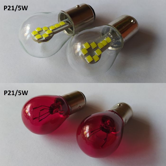 Lâmpadas LED P21W / R5W / BA15S