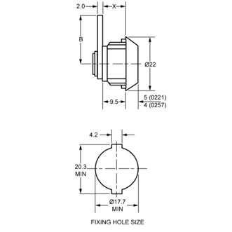 Zamek kasetowy EURO LOCKS rygiel odgięty mały krótki