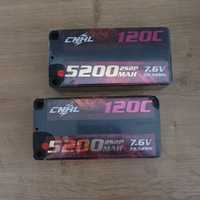 2x uzywane pakiet lihv cnhl shorty 2s 5200mah 7.6v