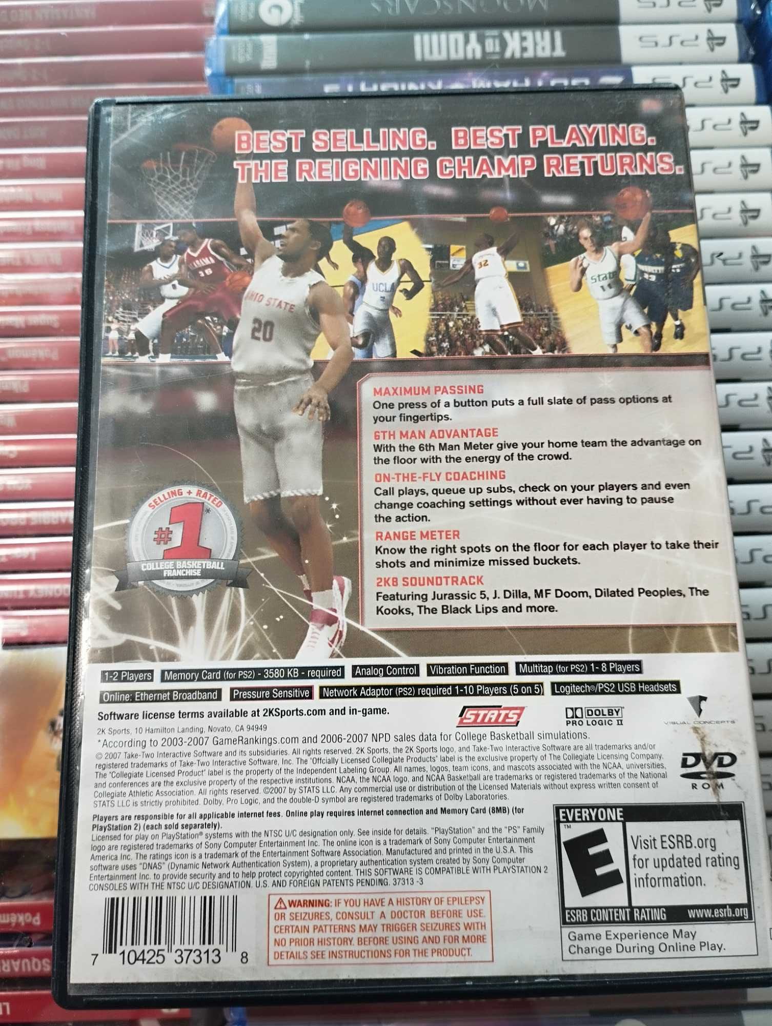 NTSC USA College Hoops 2K8 [PS2], unikat