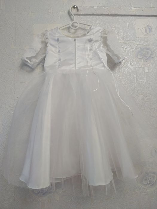 Новорічна біла сукня Сніжинка для дівчинки. Белое платье для девочки