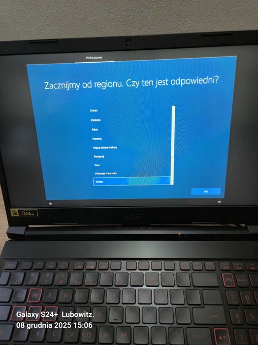 Laptop ACER Nitro 5 15.6" i5-10300H 8GB RAM 512GB SSD GeForceGTX1650TI