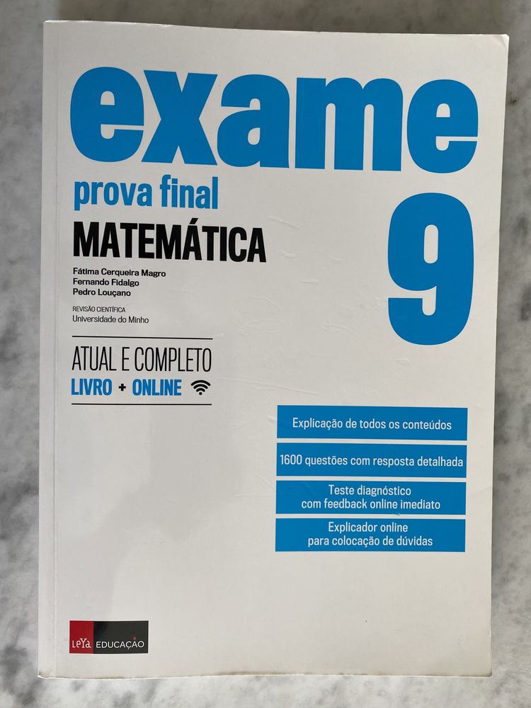 livro EXAME 9 prova final MATEMÁTICA