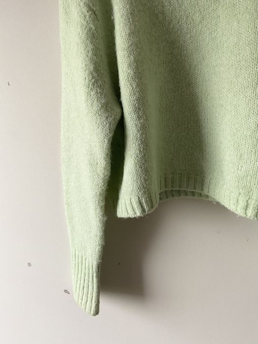 Zara miętowy sweter alpaka wełna