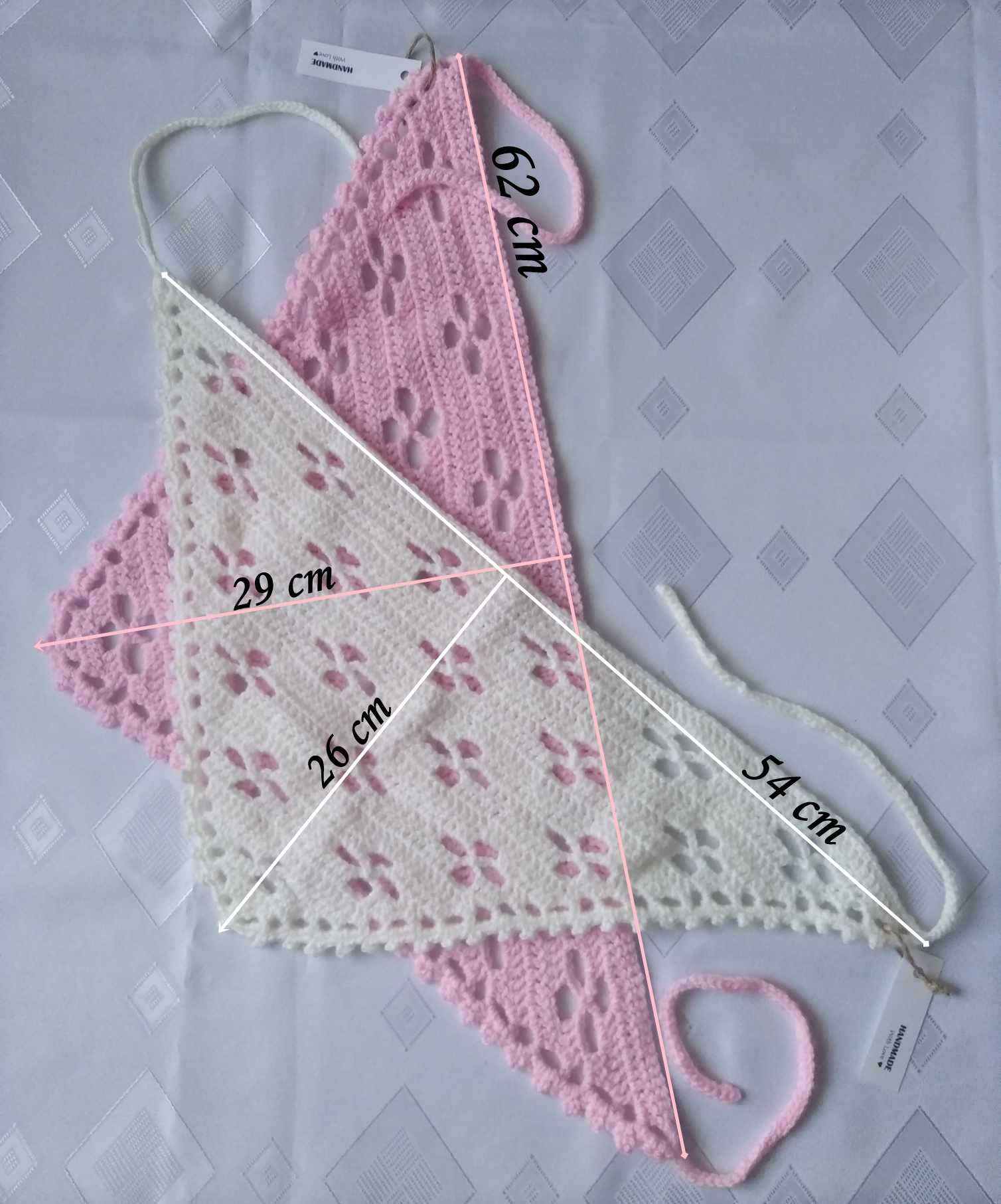 chusta na głowę na szydełku bandana
