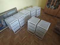 Szufladki metalowe białe wymiary 60x30x34