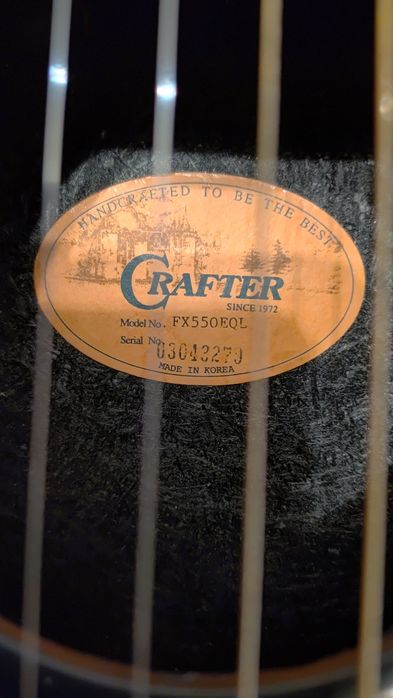 Gitara elektroakustyczna Crafter FX550EQL  leworęczna