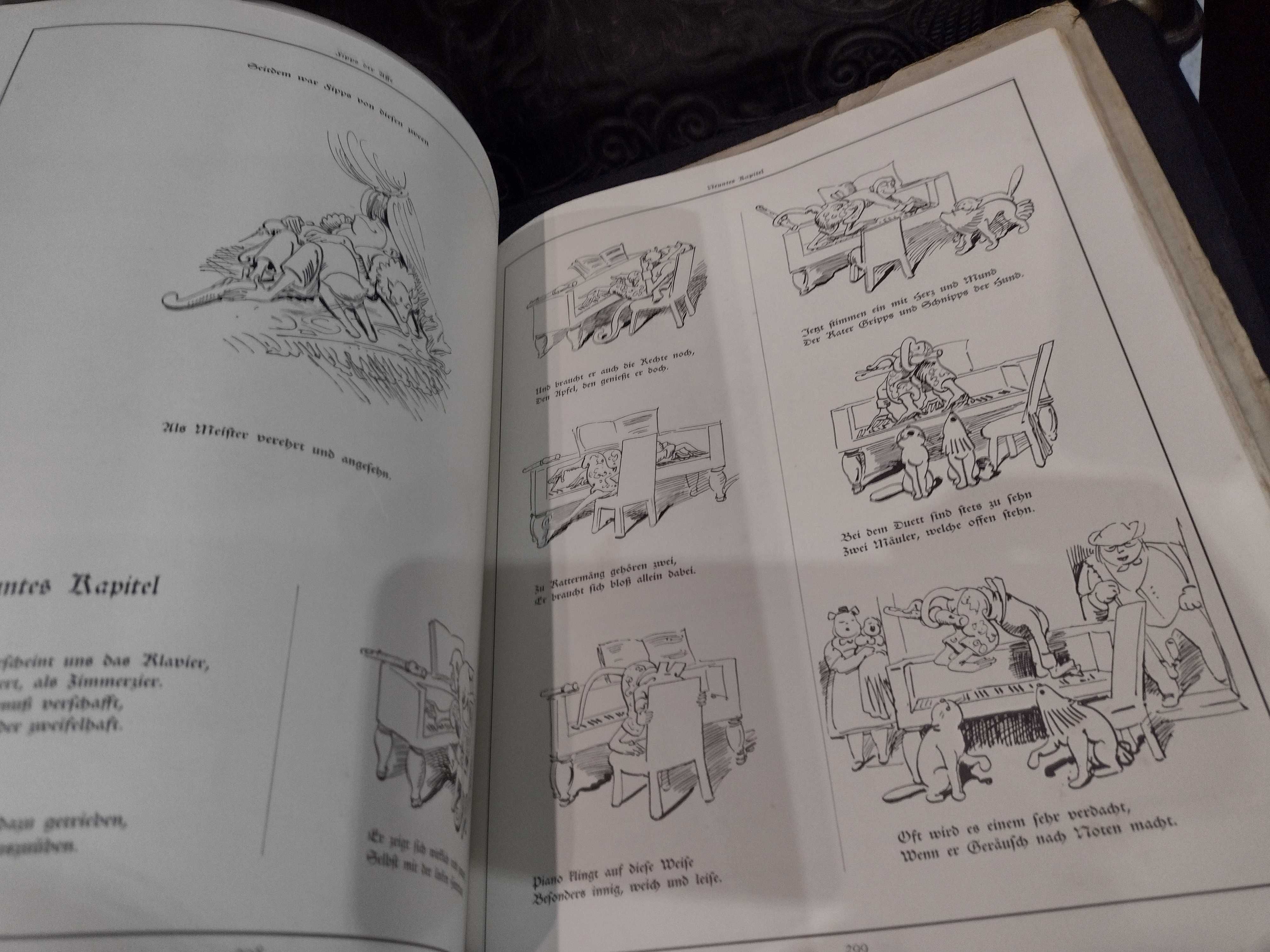 Álbum Wilhelm Busch 1924 Tesouro humorístico com 1500 desenhos/fotos