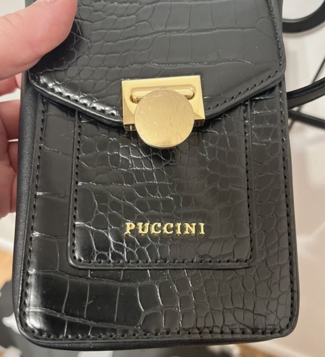Mini torebka puccini na łańcuszku ze skóry