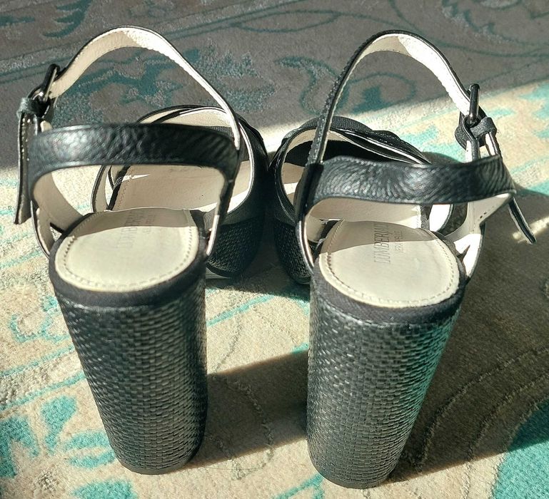 Sandálias em pele e  tecido . Lumberjack . Tam 36