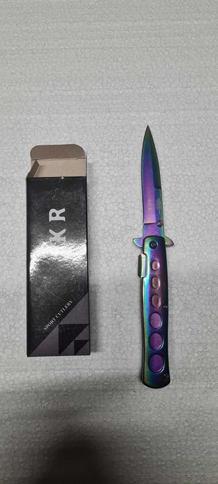 Nóż składany Joker Sicilian Spring Assisted - Rainbow Tęcza