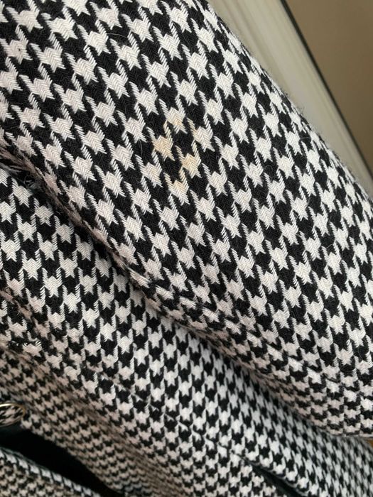 Marynarka żakiet w pepitkę z wełną rozm.XL