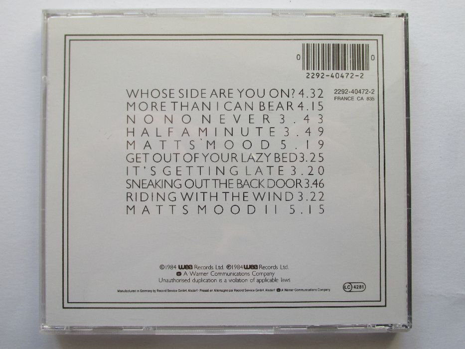 CD - Matt Bianco, Whose Side Are You On, como novo