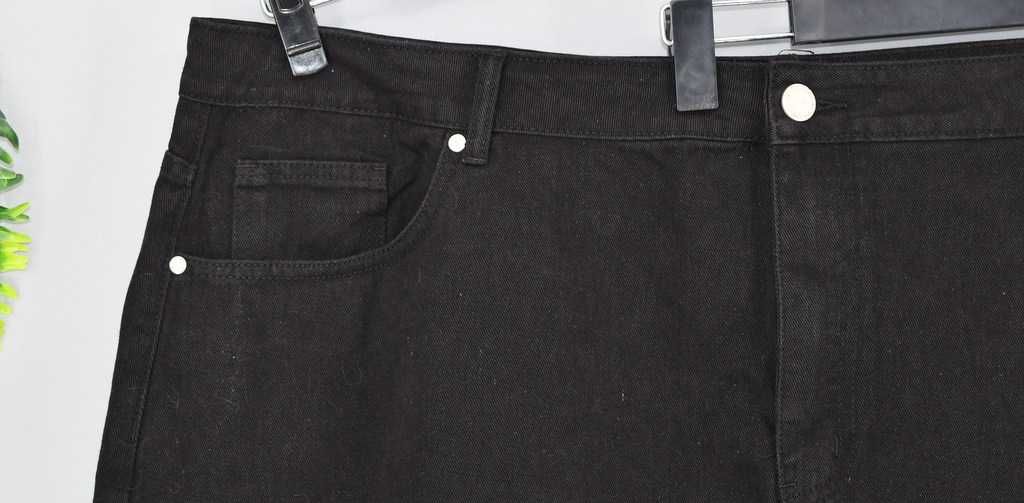 Czarne jeansowe spodenki Boohoo plus size 56 strzępione nowe