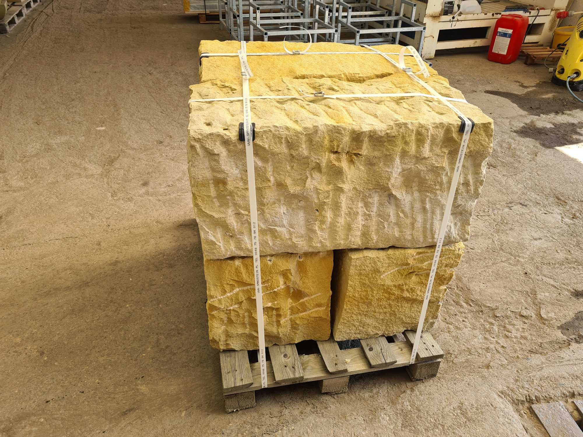 kamień murowy z piaskowca 40/40/80 cm mur murek ściana ogrodzenie