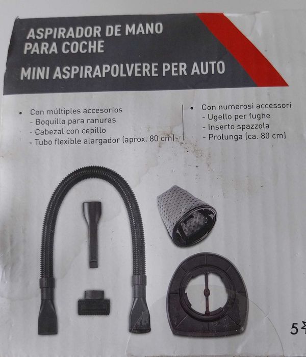 Aspirador de mão 12V para carro