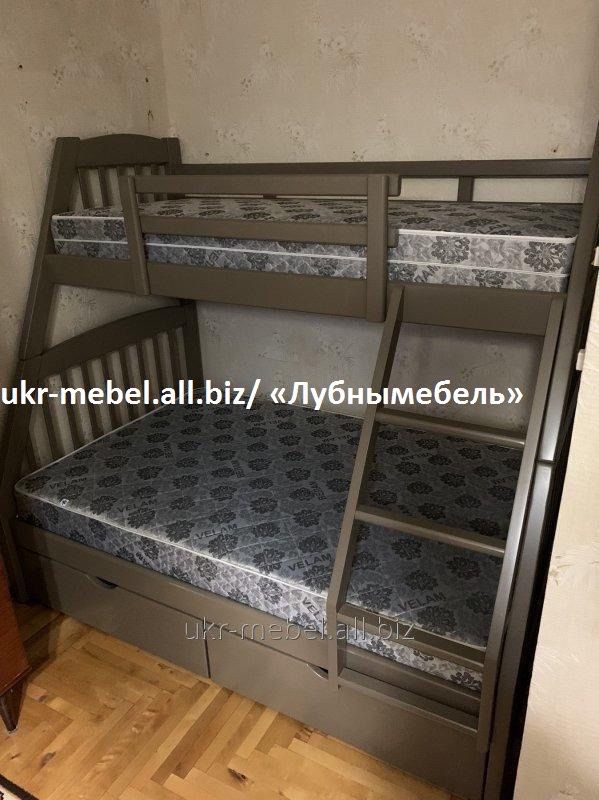 Двоярусне дерев'яне ліжко Каспер (кровать двухъярусная)