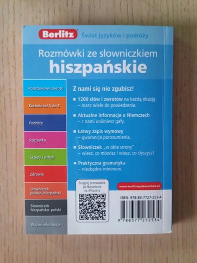 Berlitz Rozmówki hiszpańskie ze słowniczkiem Espanol Hiszpański