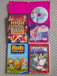 Pack 4 DVDs Infantis e Juvenis - Disney, Pixar e outros