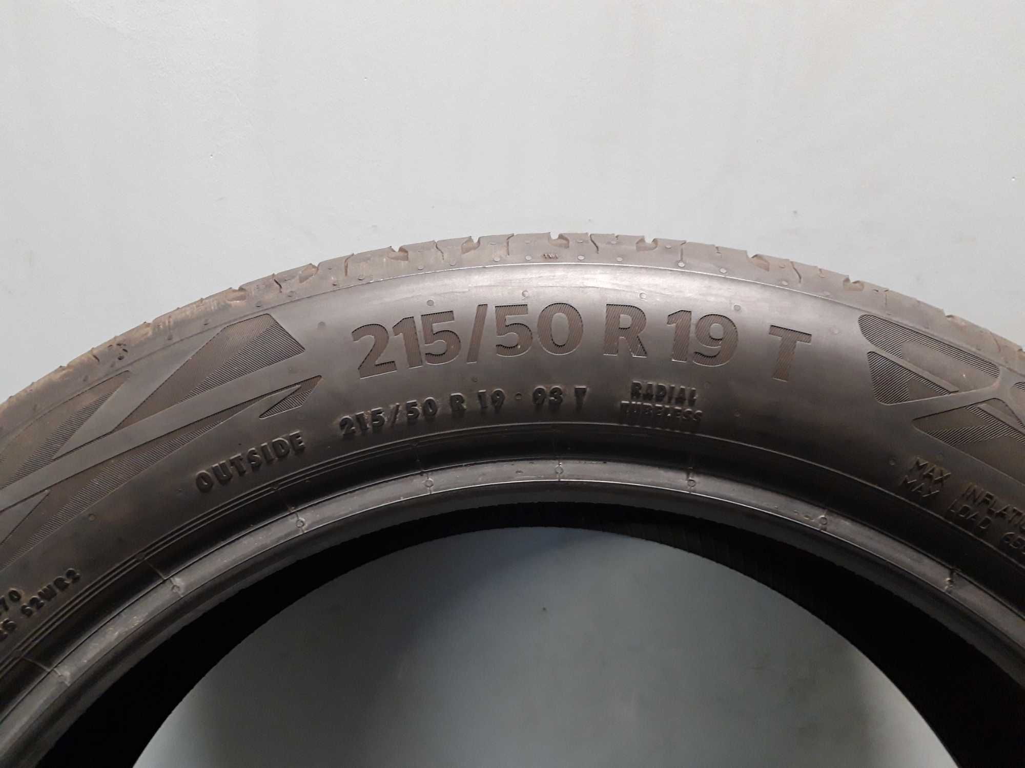 4x215/50R19 Continental EcoContact 6, 93T, 2021 rok, bieżnik 6mm