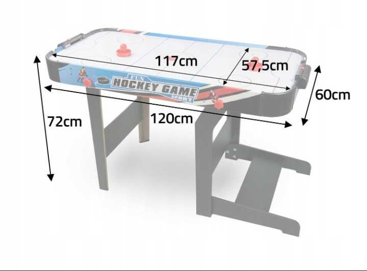 Stół do gry cymbergaj air hockey duży składany-kompaktowy i efektywny