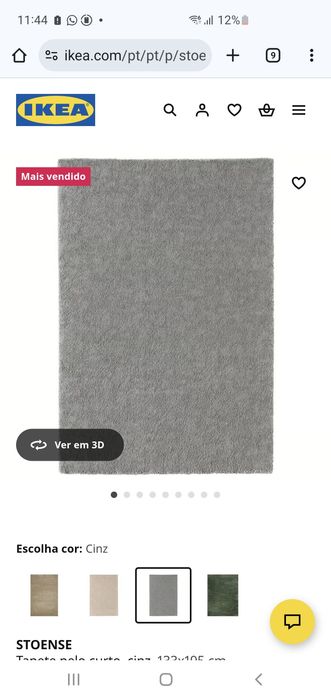 Tapete STOENSE IKEA - Cinza