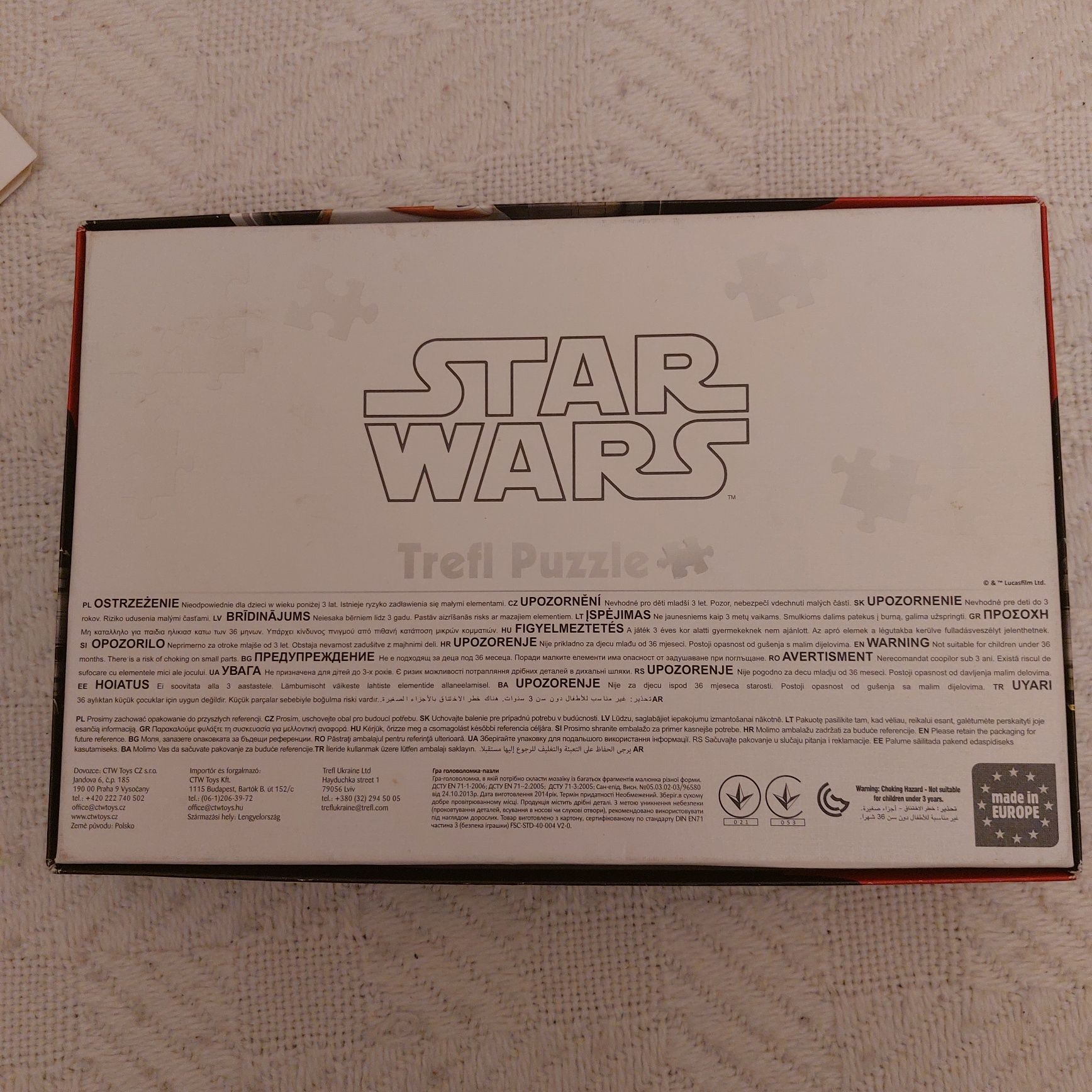Puzzle Star Wars z 3  droidami 160 elementów.  Trefl