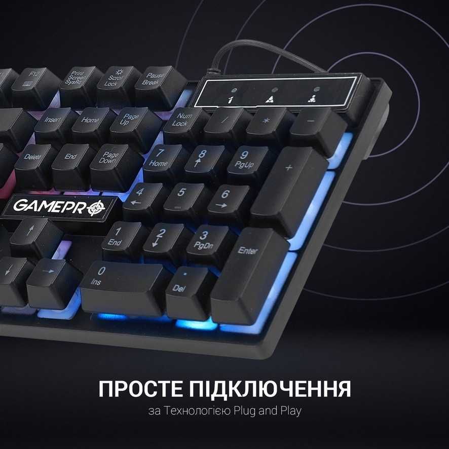 Ігрова клавіатура GamePro GK296 RGB підсвітка | Игровая клавиатура
